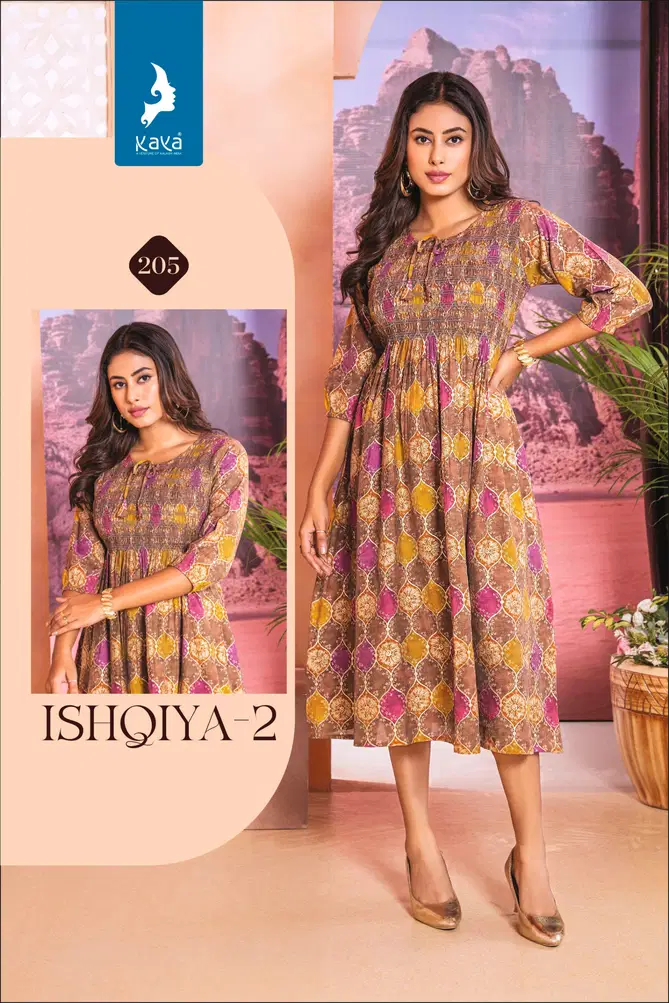 Ishqiya 2 By Kaya Printed Anarkali Kurtis Wholesale Shop In Surat